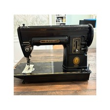 VTG Singer 301 Sewing Machine Slant Needle Black Attachments Instruction Manual picture