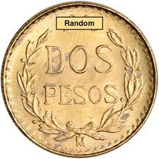 Mexico Gold 2 Pesos .0482 oz - XF/AU - Random Date picture