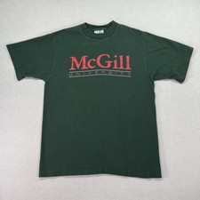 Vintage 80s/90s McGill University Shirt Men L Gym Master Montreal Quebec Tee MIC picture