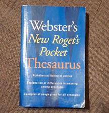 Webster’s New Roget’s Pocket Thesaurus Paperback English Lewis Pocket Books picture