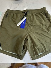 maamgic Men’s Green Athletic Running Shorts XL Mesh Polyester Drawstring Pockets picture