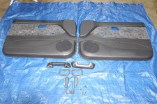 96-04 Nissan PATHFINDER Door Panels MANUAL w/ Pull Handles HARDWARE Clean GRAY picture