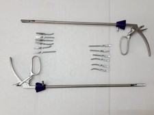 Laparoscopic Laparoscopy Bulldog Clamp Forceps 10mmx330mm 6 Clips 2 set picture