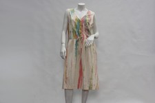  Vintage 70s-80s Tie Dye Print Midi Dress Boho Hippie picture