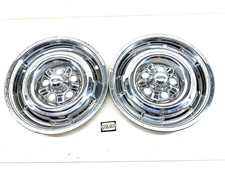 OEM 1964 1965 1966 Mercury Comet Cyclone PAIR Chrome Hubcaps Stainless U5B-127 picture