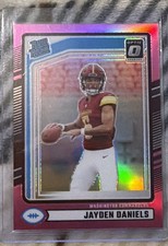 2024 Panini Donruss - Rated Rookie Jayden Daniels #389 Optic Preview Pink Prizm  picture