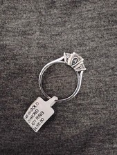 Zales 3 .1 Ct F/si1 Diamond Engagement Solitaire Ring - 14k White Gold picture