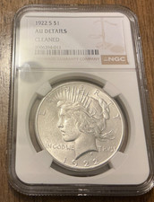 1922-S $1 Peace Silver Dollar NGC AU Details Cleaned San Francisco picture
