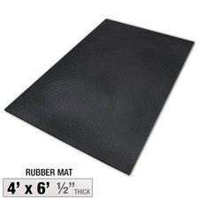 4' x 6' Rubber Flooring, 1/2