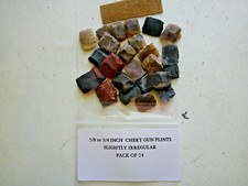 CHERT GUN FLINTS 24 PACK OF 5/8-3/4 INCH picture