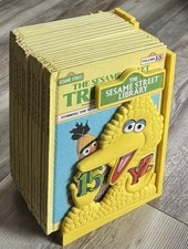 VTG The Sesame Street Library Vol. 1-15 COMPLETE SET w/Big Bird BookStand - VGC picture