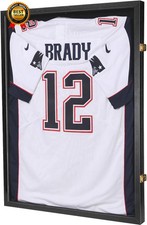Jersey Wooden Frame Display Case Shadow Box with 98% UV Protection Acrylic and picture
