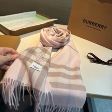 Burberry Unisex Soft Wool Cashmere Scarf Small Logo Solid 30x180cm picture