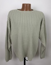 Vintage Gap Sweater Mens XL 90s Beige Ribbed Knit Pullover Minimal Grunge Preppy picture