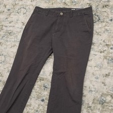 Bonobos Mens Tailored Washed Chinos Dark Gray 33x32 Cotton Stretch Pants picture