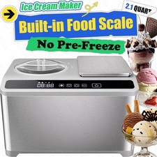 Ice Cream Maker Machine,No Pre-Freezing 2.1Quart Gelato Machine, Homemade Yogurt picture