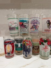 Vintage Kentucky Derby Churchill Downs Glass Collection. 1982-2003 picture
