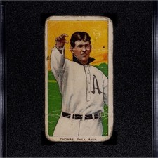 1910 Piedmont Cigarettes T206 Ira Thomas Tobacco Card SGC 1 PR picture