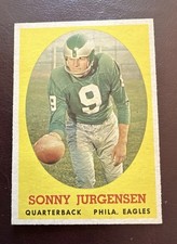1958 Topps #90 Sonny Jurgensen Rookie Centered Sharp Gorgeous HOF Looks Mint picture