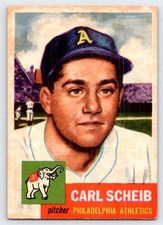 1953 Topps Carl Scheib #57 Athletics picture
