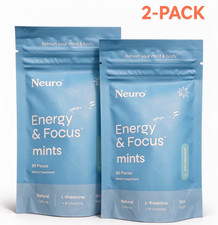 2pc Neuro Mints: Energy & Focus- Peppermint- 90 Pieces++ US - picture