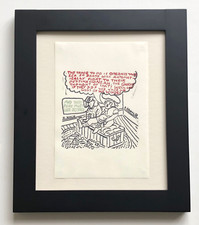 Red Grooms Untitled 1967 Hand Signed Dated Rubber Stamp Limited Edition Framed picture
