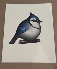 Mike Mitchell Fat Bird Print Blue Jay II LE x/650 picture