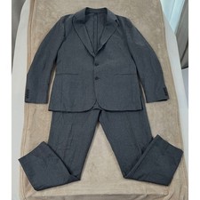J.Crew Ludlow Classic Suit Moon Jacket 44R Pants Men 36(37) Gray Wool Cotton EUC picture