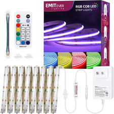 RGB COB Strip Light Kit 16.4ft,3150LEDs,Dimmable Color Changing picture