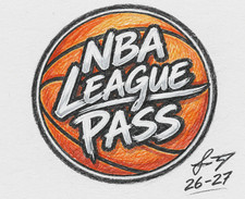 Premium NBA League Pass 2026 - 2027 Poster - Hand drawn picture