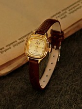 Gold French Vintage Style Unique Dainty Women’s Wrist Watch Trendy Cute Gift picture