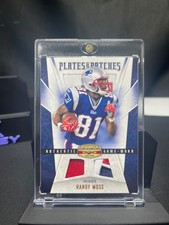 2008 Donruss Gridiron Gear #PP-11 Randy Moss Plates and Patches GAME WORN #/100 picture