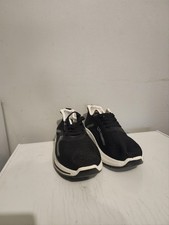 Men's Black/White Low Top Lace-Up Athletic Sneakers Solid Pattern picture