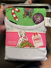 Justice I’m Dreaming of a Rainbow Christmas Pajama Sz 18/20 Plus Girls picture