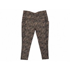 Chico's Zenergy Size 2 Leopard Animal Print Leggings Side Pocket Activewear picture