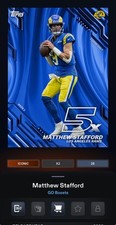 [DlGITAL CARD] TOPPS NFL COLLECT GO BOOSTS WEEK 3 ICONIC MATTHEW STAFFORD LIONS picture