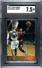 1996-97 TOPPS CHROME - MICHAEL JORDAN #139 - SGC 7.5 🔥🔥 picture