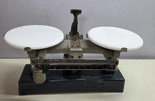 Vintage Dual Porcelain Pan Mechanical Balance Scale CENCO Central Scientific Co picture
