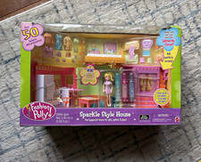 VINTAGE 2002 Mattel Polly Pocket Sparkle Style House Playset Doll Model #55584 picture