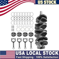 Engine Crankshaft 4x Rod & Pistons Kit For Hyundai Sonata Kia Optima G4KJ 2.4L picture