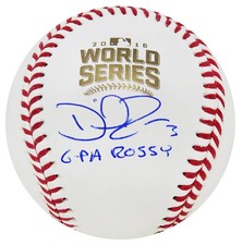 Cubs DAVID ROSS Signed 2016 World Series Baseball w/G-Pa Rossy - SCHWARTZ picture