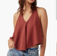 Free People x We The Free Karri Swing Tank Top in Burnt Henna Brand New XS picture