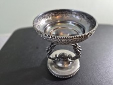 Antique Unbranded (1880-1910) Ornate Silver Plate Pedestal Bon Bon Dish picture