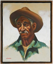 Luis Carlos Rodriguez Original Oil Portrait Painting 