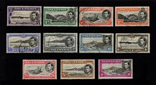 ASCENSION 1938 ORIGINAL PERF 13½ 10 VALUES 10s, VERY FINE USED, CAT. £147 picture