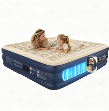 Heavy Duty Inflatable Bed Blow Up Air Mattress With Built In Pump Waterproof  picture