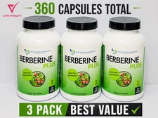 BERBERINE PLUS 1200mg 360 Veggie Caps 3PACK HIGH POTENCY HERBAL SUPPLEMENT picture