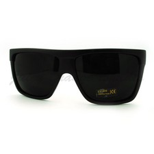 Dark Black Lens Sunglasses Flat Top Square Oversized Mob Style picture