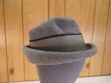Vintage Union Made Women's Gray Tweed Hat 1920’s-1930’s picture