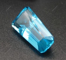 50.65 Ct Premium Natural Blue Aquamarine Fancy Cut Certified Loose Gemstone picture